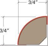 QUARTER ROUND MOLDING - Franklin Grey 