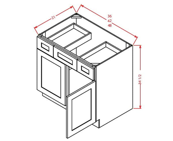 VANITY SINK COMBO BASES - Ashen Gray