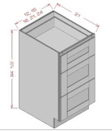 VANITY DRAWER BASE - Pebble Gray