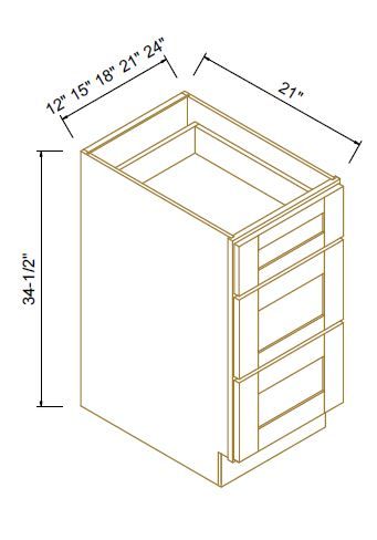 VANITY DRAWER BASES - Escada White