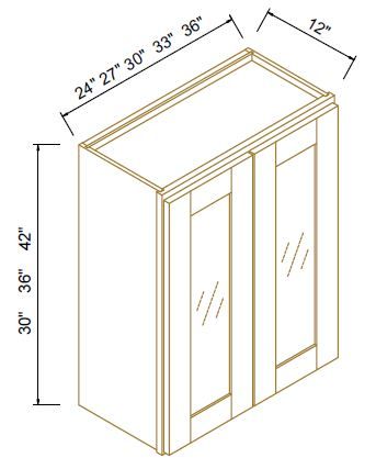 GLASS DOOR WALL CABINETS - Escada Dove