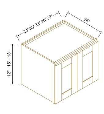 REFRIGERATOR WALL CABINETS - 24" DEEP - Escada Dove