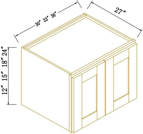 REFRIGERATOR WALL CABINETS - 27" DEEP - Escada Dove