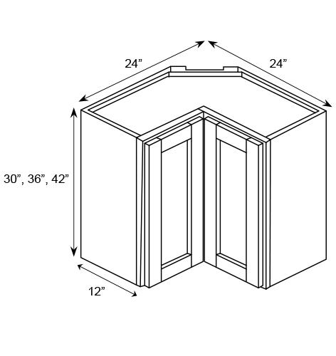 WALL SQUARE CORNER CABINETS - Atlas Blanco