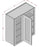 WALL BLIND CORNER CABINETS - Pebble Gray