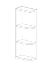 WALL END SHELF - Charcoal Black