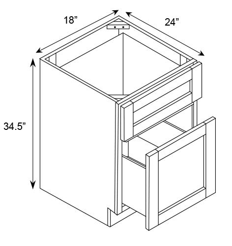 WASTE BASKET CABINET - Essence Shaker Cemento