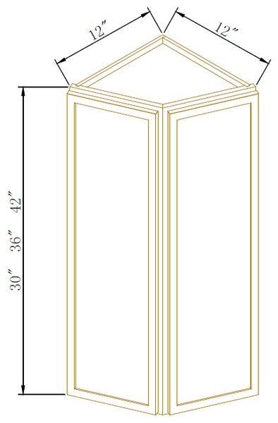 WALL END CORNER CABINET - Newtown Oak