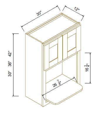 MICROWAVE WALL CABINET - Escada Midnight Blue