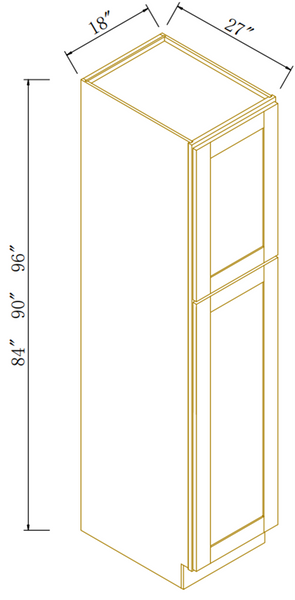 27" DEEP TALL PANTRY - Escada White