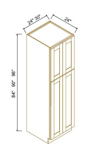 TALL PANTRY - DOUBLE DOOR - Escada Dove